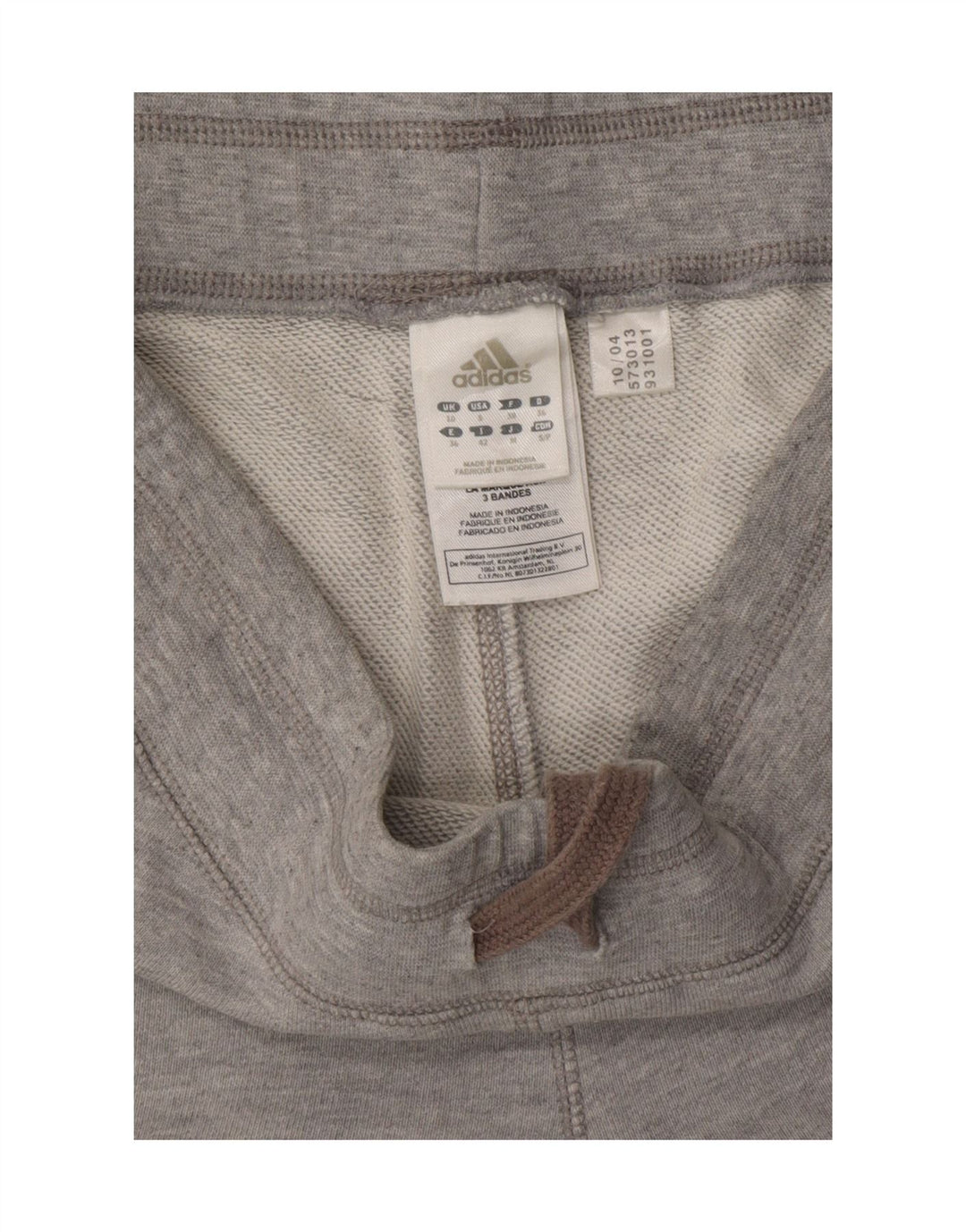 ADIDAS Womens Tracksuit Trousers UK 10 Small  Grey Cotton