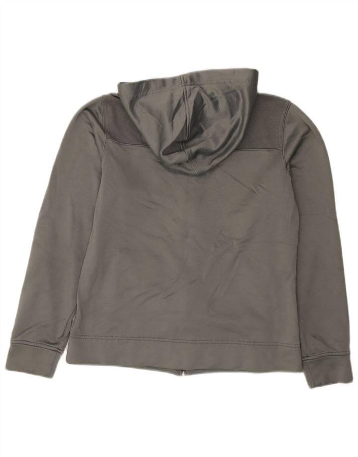 Reebok Womens Zip Hoodie Sweater UK 14 Medium Grey Polyester