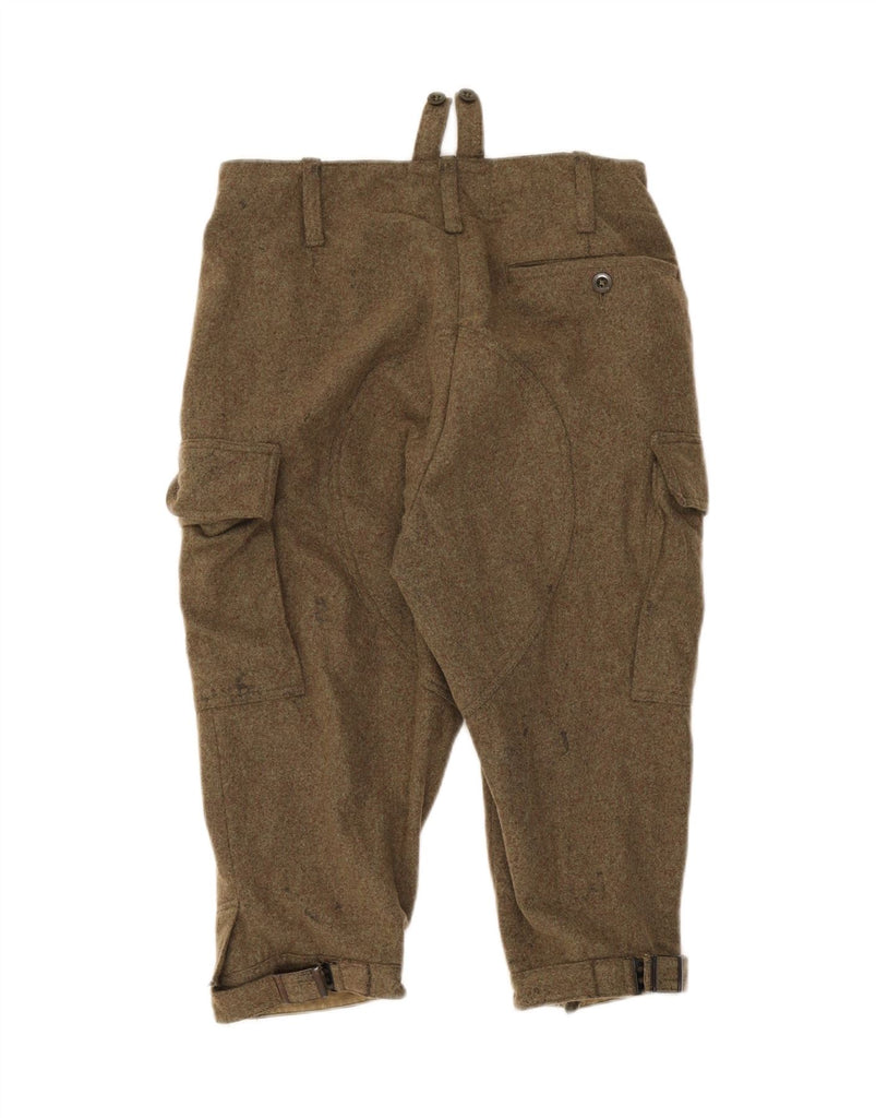 VINTAGE Mens Riding Cargo Capri Trousers W30 L17 Khaki Vintage Vintage and Second-Hand Vintage from Messina Hembry 