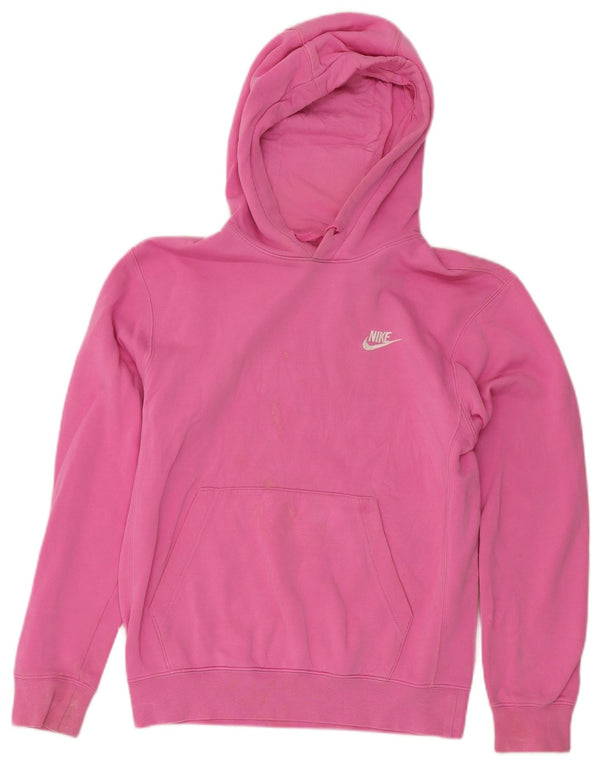 Nike Mens Loose Fit Hoodie Jumper XS Pink Cotton