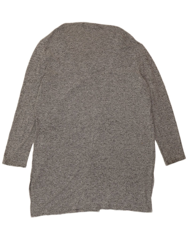 Lipsy Womens Oversized Longline Cardigan Sweater UK 10 Small Grey Flecked