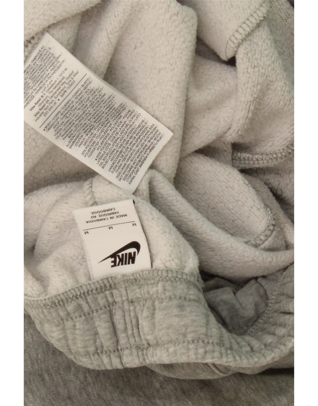 NIKE Mens Tracksuit Trousers Joggers Medium Grey Cotton