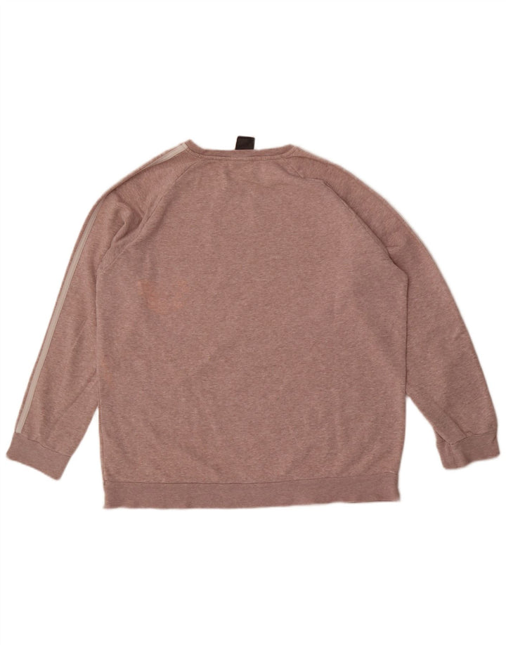 Adidas Mens Sweatshirt Jumper Large Pink Cotton