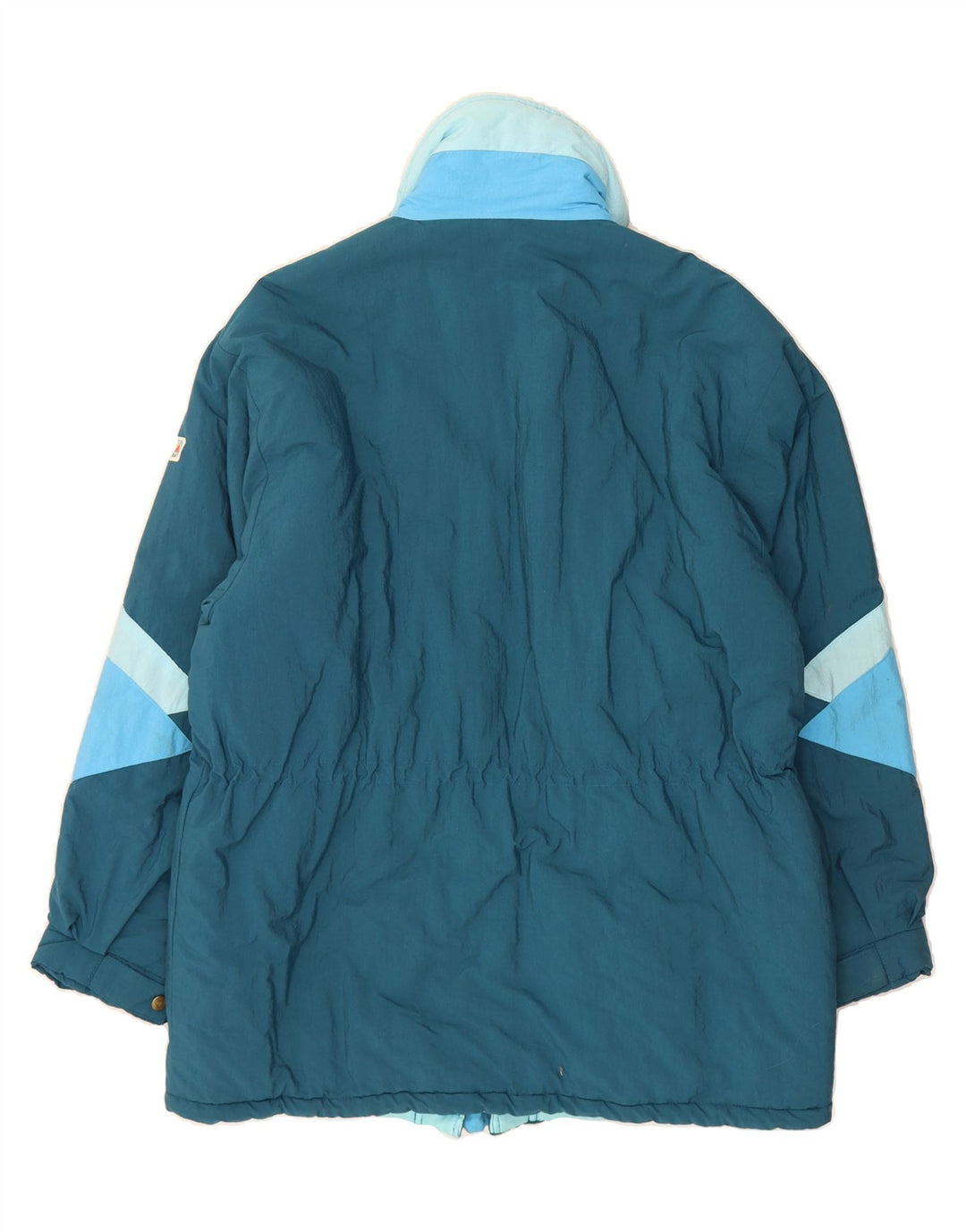 VINTAGE Mens Windbreaker Jacket IT 50 Large Blue Colourblock Cotton Vintage Vintage and Second-Hand Vintage from Messina Hembry 