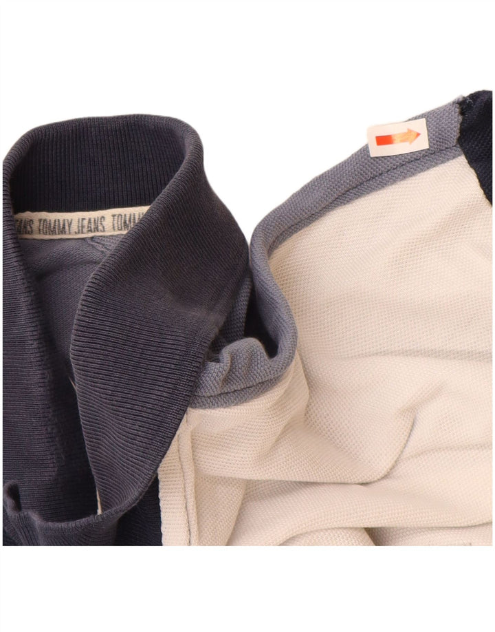 TOMMY HILFIGER Mens Polo Shirt 2XL Multicoloured Colourblock Cotton