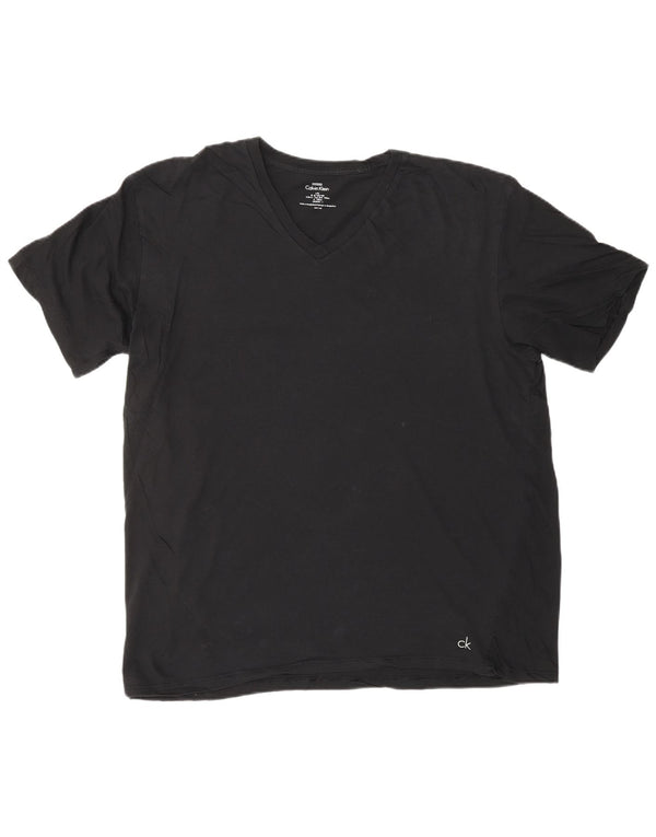CALVIN KLEIN Mens T-Shirt Top Large Black