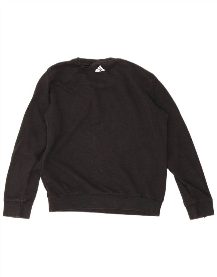 Adidas Womens Graphic Oversized Sweatshirt Jumper UK 8/10 Small Black