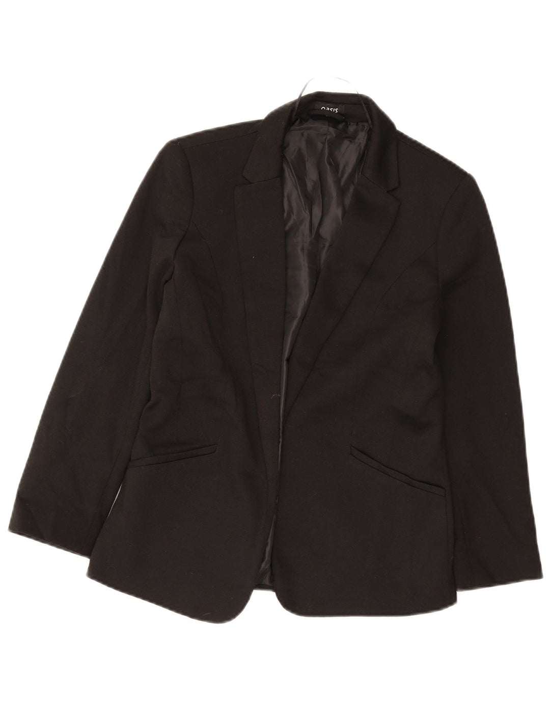Oasis Womens Open Blazer Jacket UK 8 Small Black Polyester