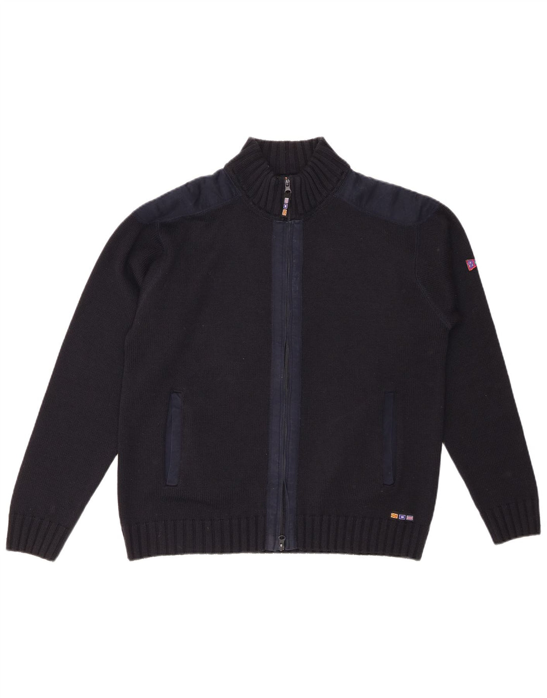 PORTOFINO Womens Cardigan Sweater UK 16 Large Black Wool