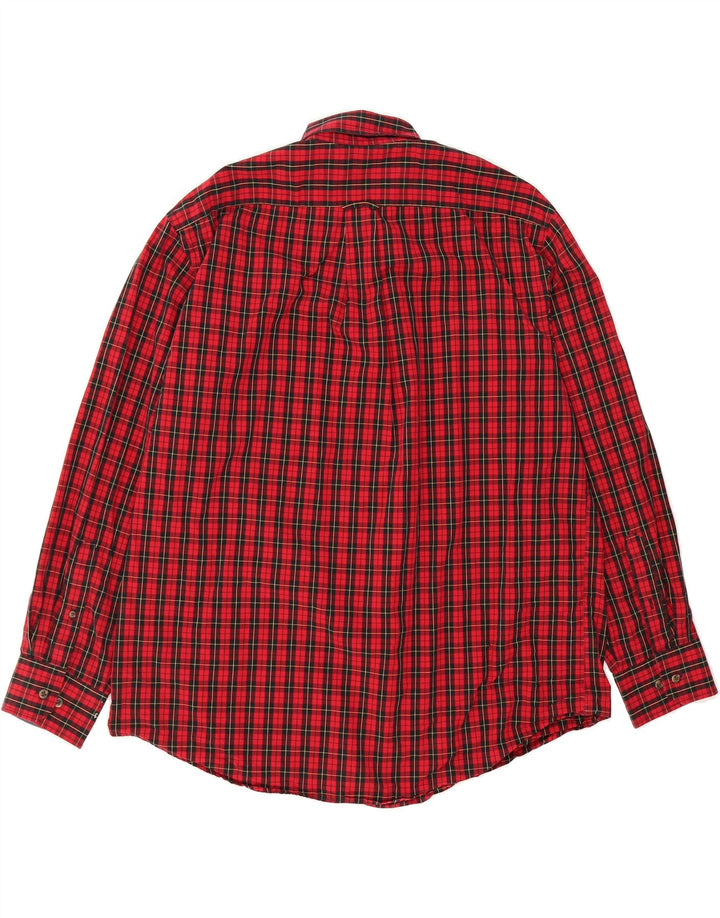 IZOD Mens Shirt XL Red Check Cotton Vintage Izod and Second-Hand Izod from Messina Hembry 