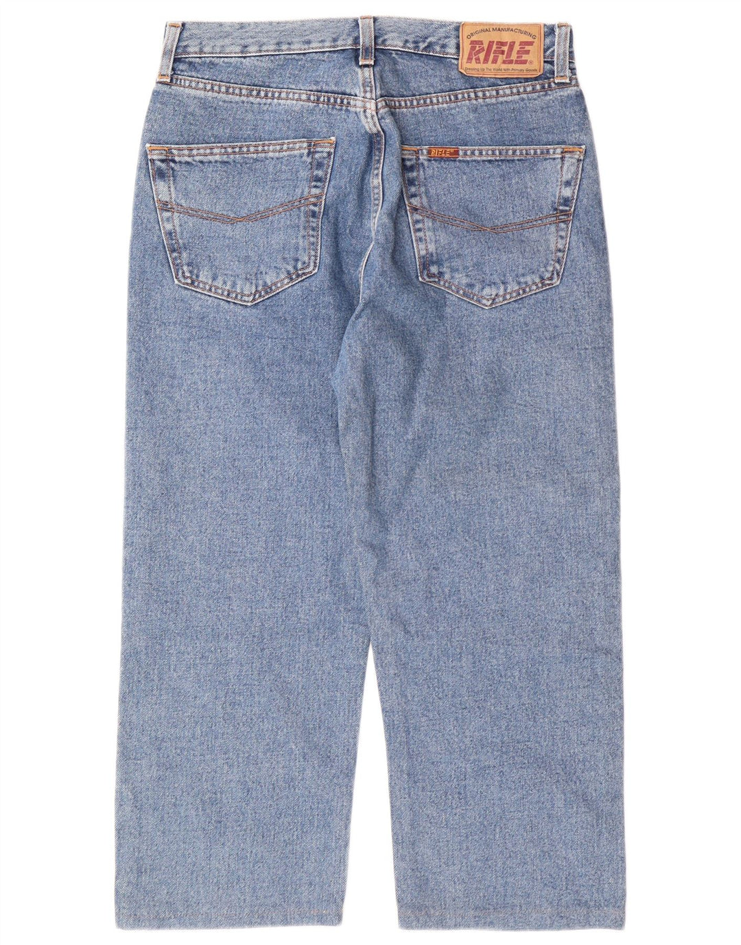 RIFLE Mens Capri Jeans W32 L22 Blue Cotton