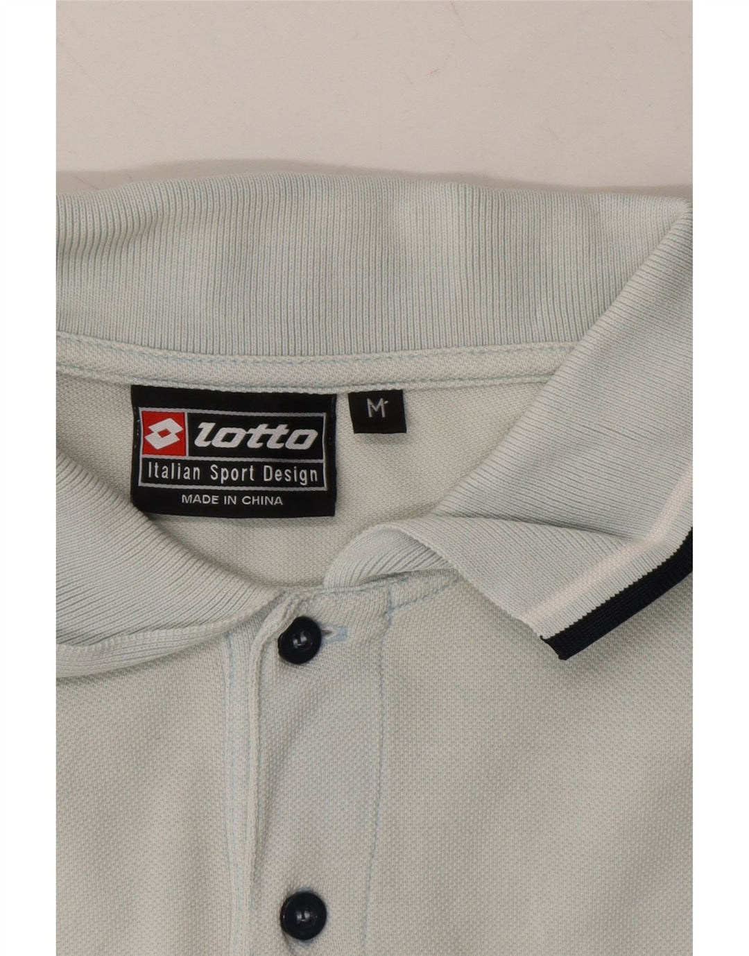LOTTO Mens Polo Shirt Medium Blue Vintage Lotto and Second-Hand Lotto from Messina Hembry 