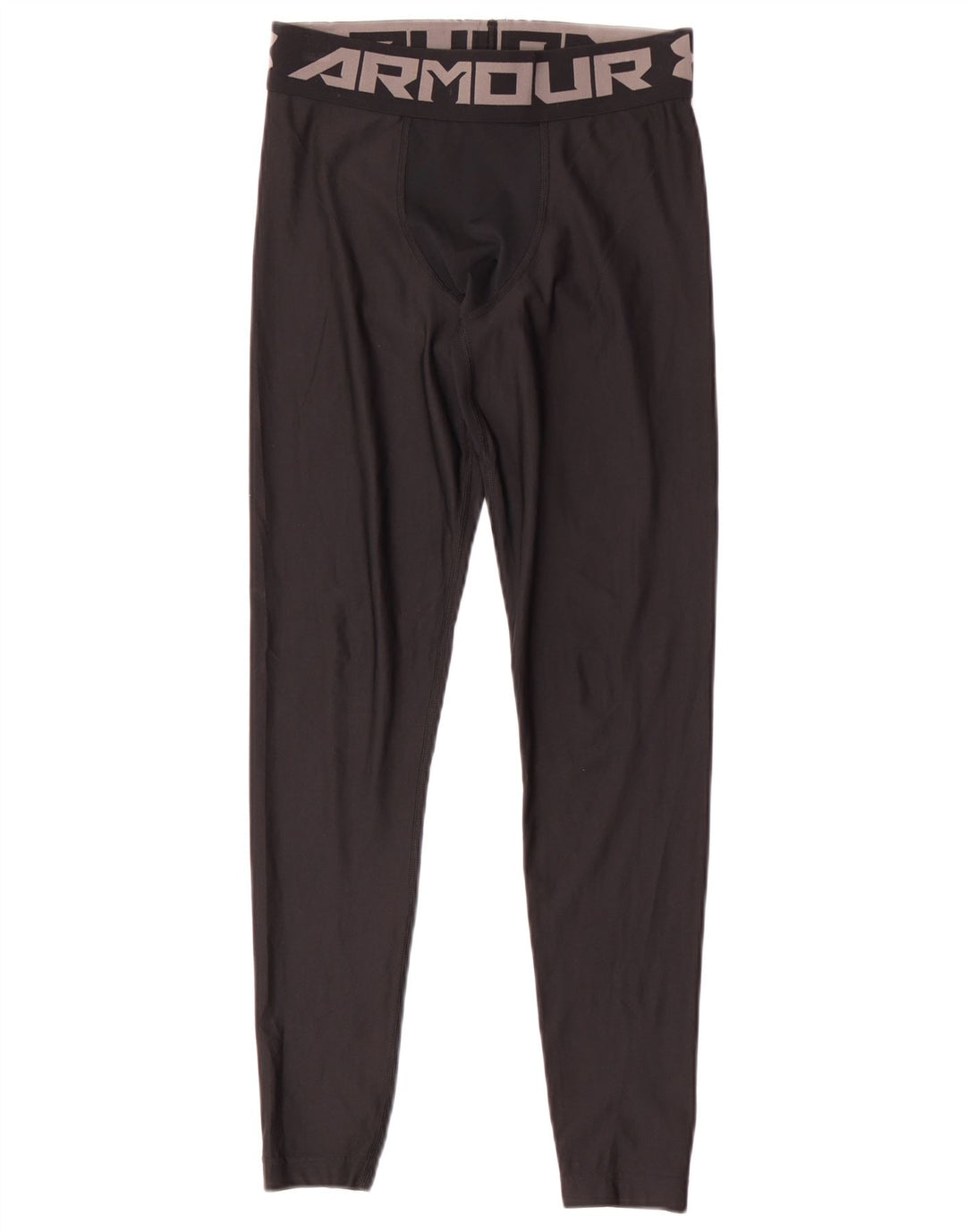 Under Armour Boys Graphic Leggings 9-10 Years Medium Black Polyester