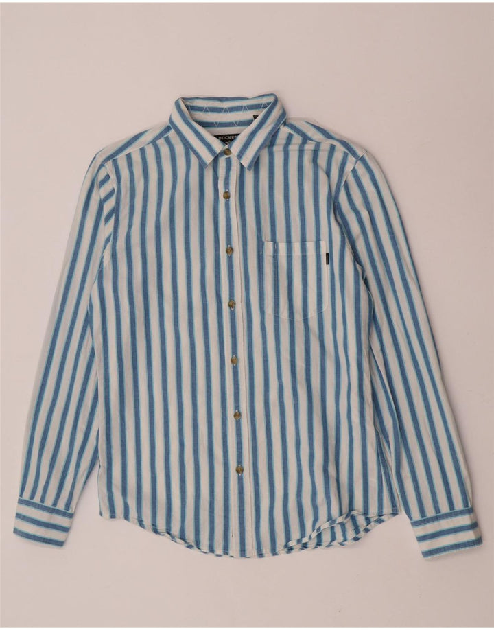 Dockers Mens Slim Fit Shirt Medium Blue Striped