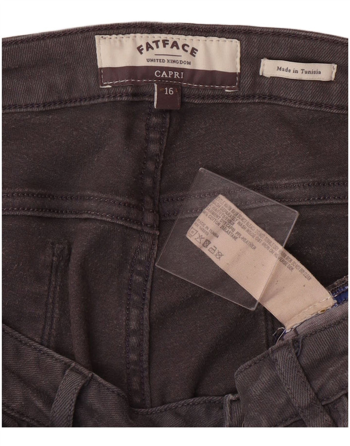 FAT FACE Womens Capri Jeans US 16 2XL W36 L24 Grey Cotton