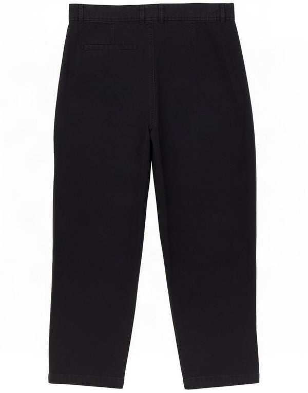 Cos Womens High Waist Cropped Trousers EU 38 Medium W30 L26 Navy Blue Linen
