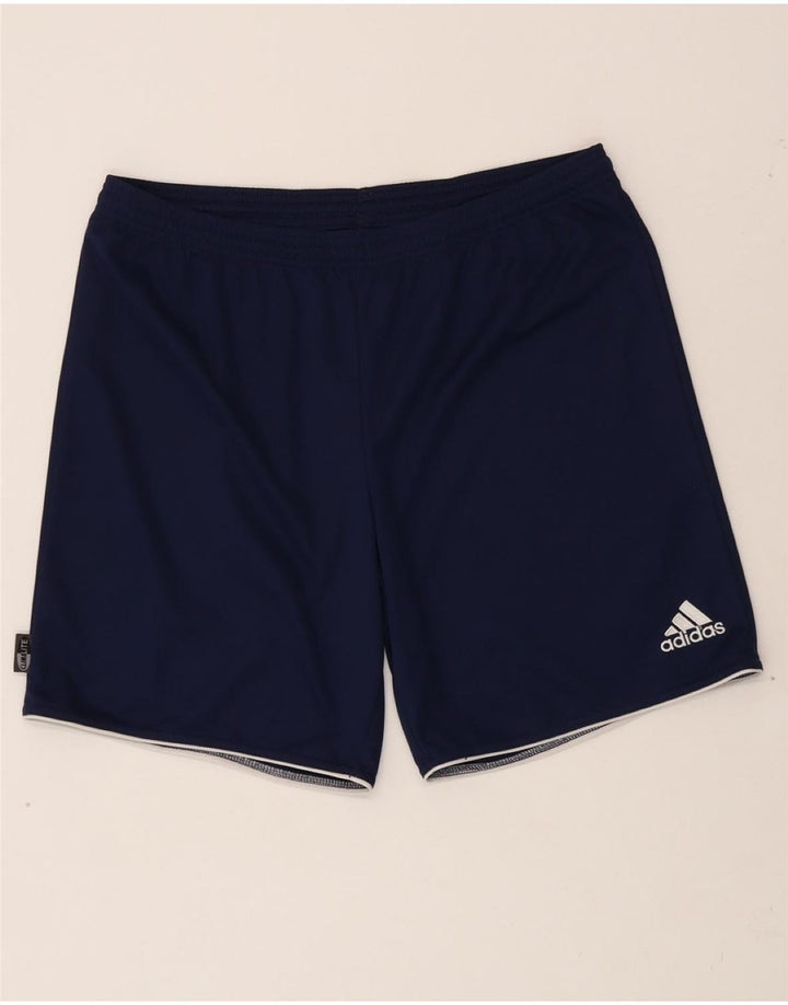 ADIDAS Mens Climalite Sport Shorts Large  Navy Blue Polyester Vintage Adidas and Second-Hand Adidas from Messina Hembry 