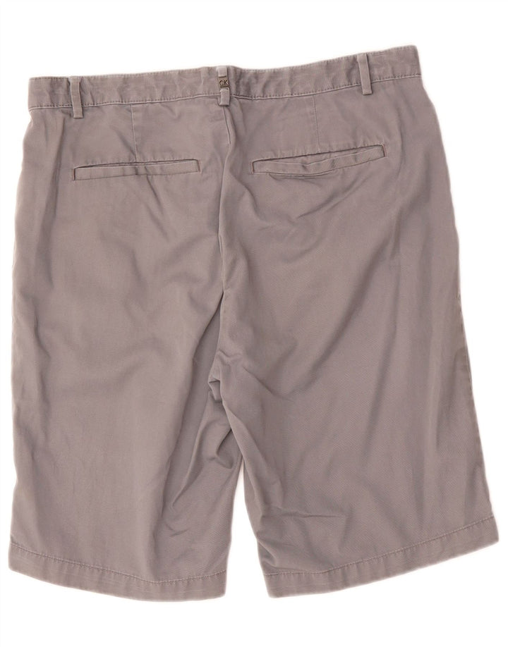 CALVIN KLEIN Mens Chino Shorts W30 Medium Grey Cotton