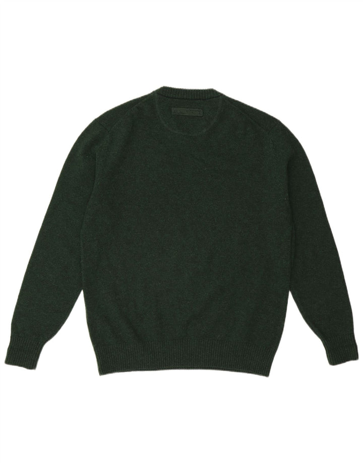CAMEL ACTIVE Mens V-Neck Jumper Sweater Large Green Wool