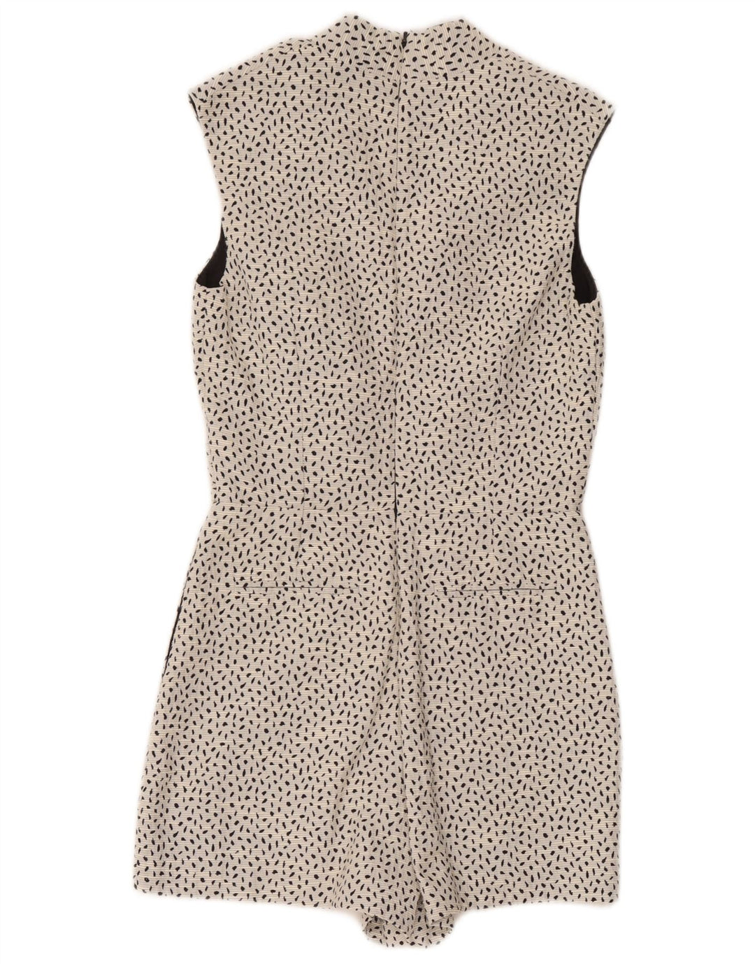 Reiss Womens Playsuit UK 8 Small White Spotted Cotton