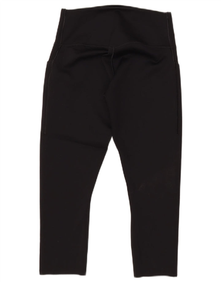 NIKE Womens Dri Fit Capri Leggings UK 12 Medium  Black
