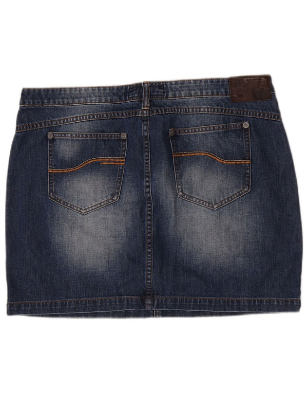 Fat Face Womens Denim Mini Cargo Skirt W36 XL Blue Cotton