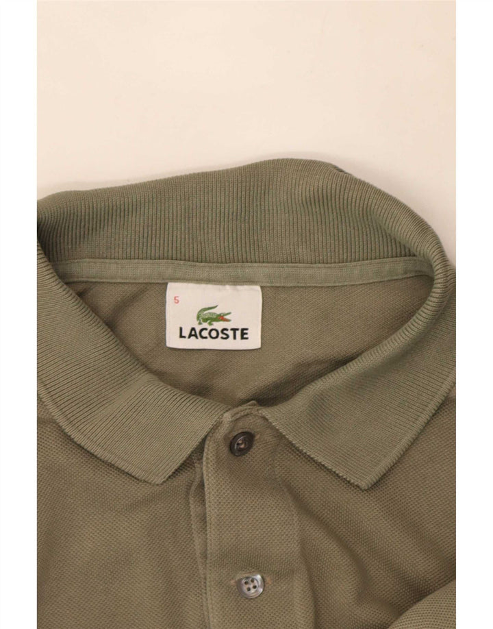 Lacoste Mens Polo Shirt Size 5 Large Khaki Cotton