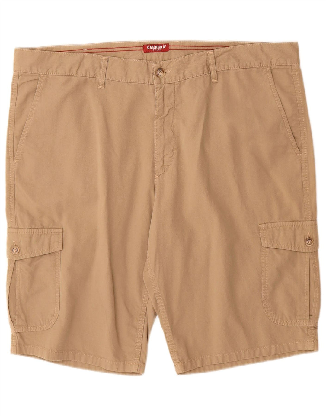 Carrera Mens Regular Fit Cargo Shorts W38 XL Beige Cotton