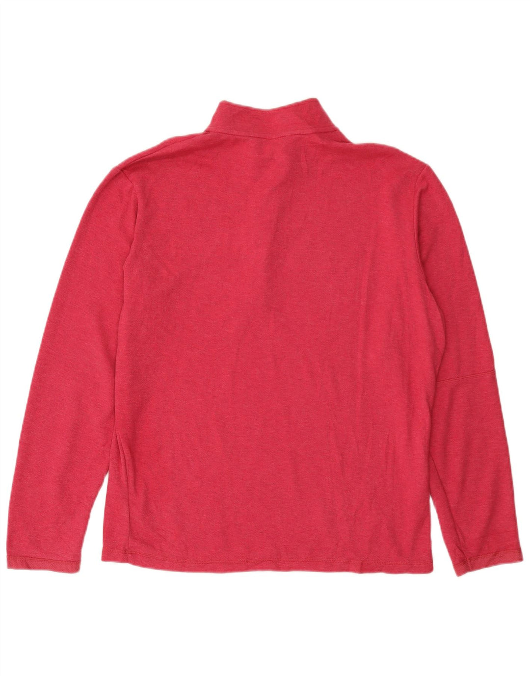 ADIDAS Mens Zip Neck Pullover Tracksuit Top Medium Pink Cotton
