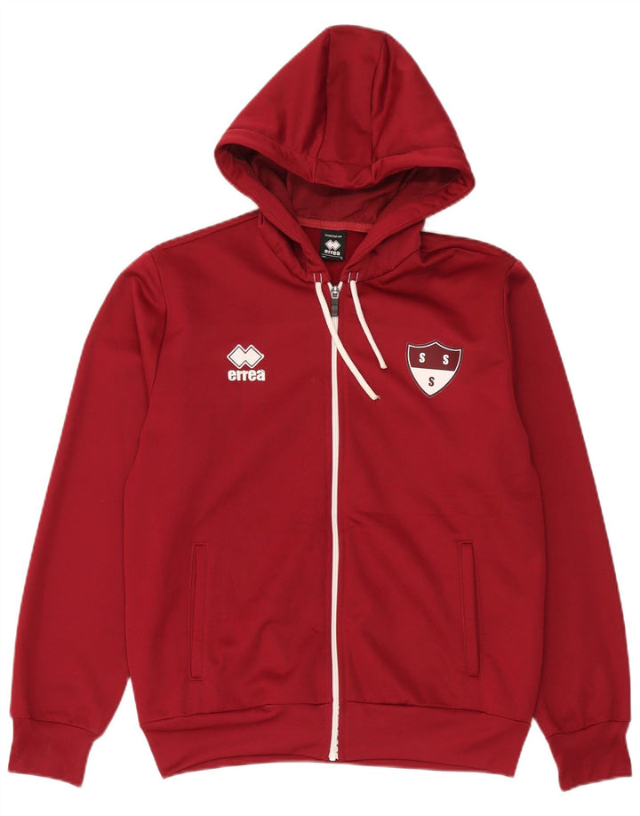 ERREA Mens Zip Hoodie Sweater Large Red Polyester