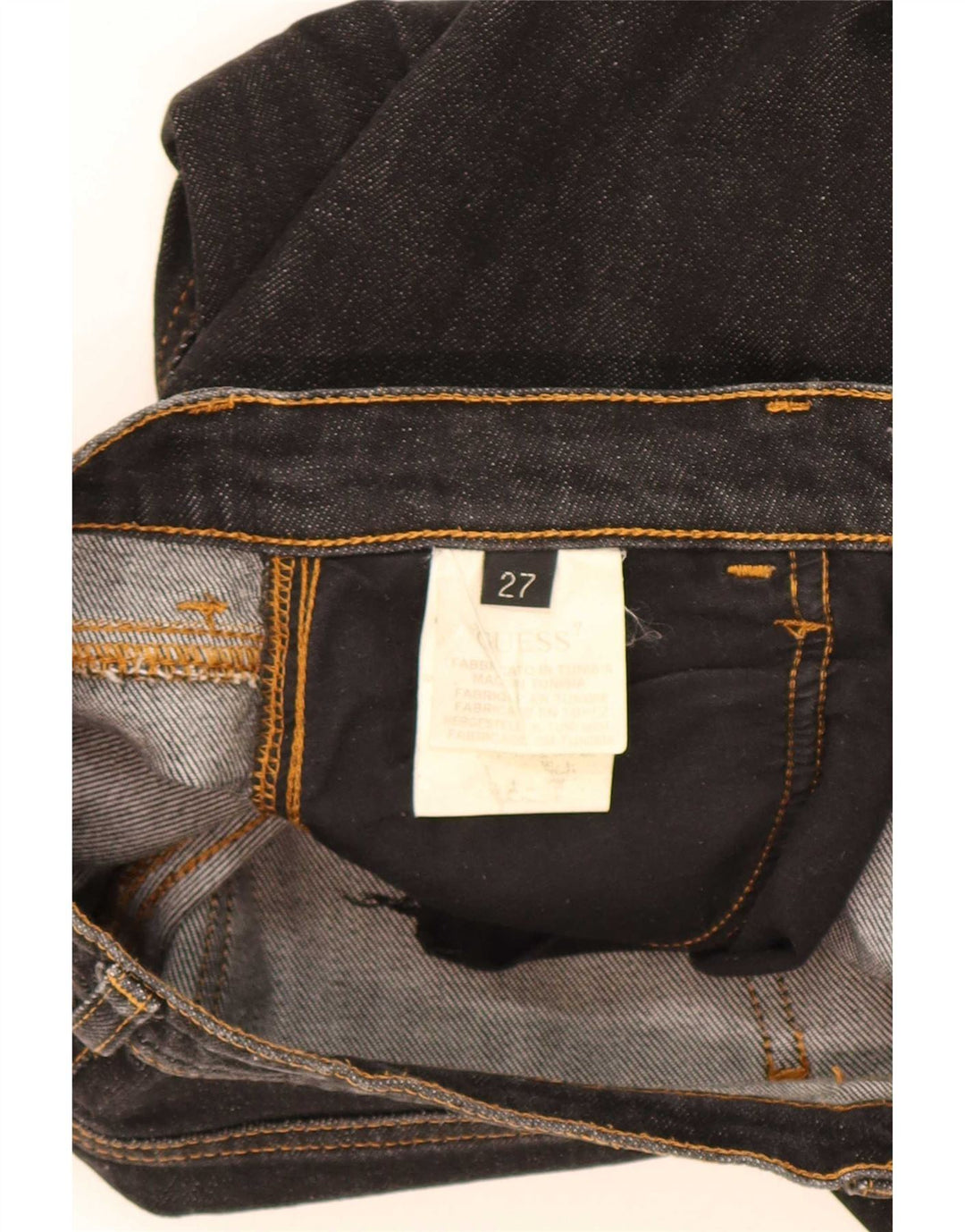 Guess Womens Bootcut Jeans W27 L31 Black Cotton