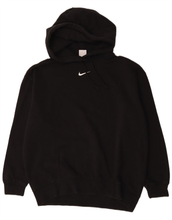 Nike Mens Oversized Hoodie Jumper Small Black Cotton