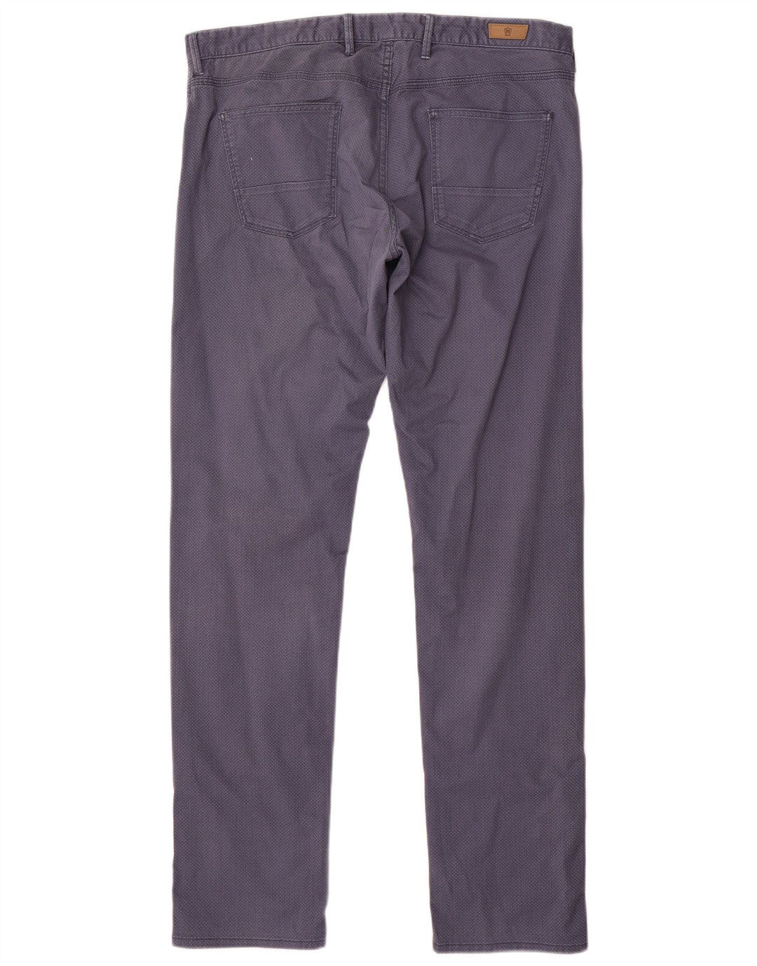 MASSIMO DUTTI Mens Casual Trousers EU 44 Large W34 L33 Navy Blue Spotted