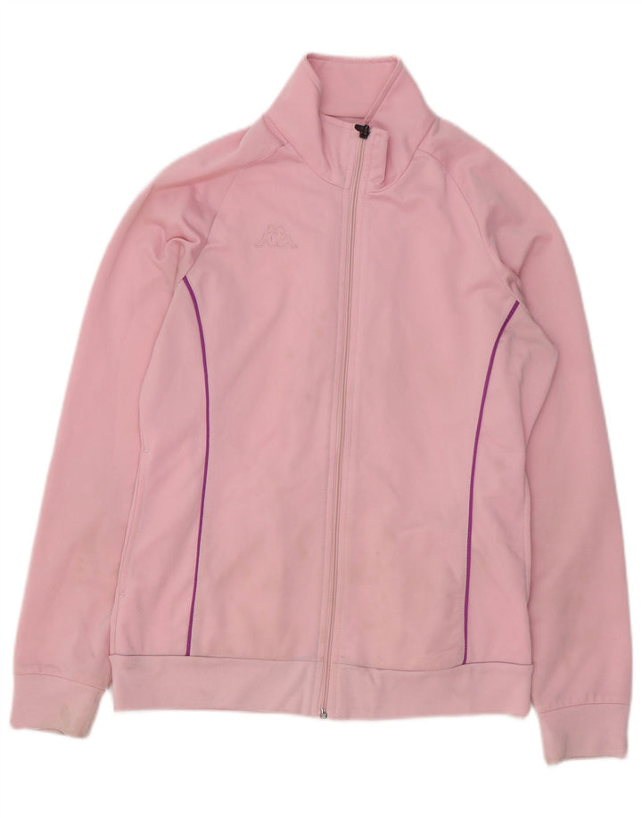 KAPPA Womens Tracksuit Top Jacket UK 14 Large Pink