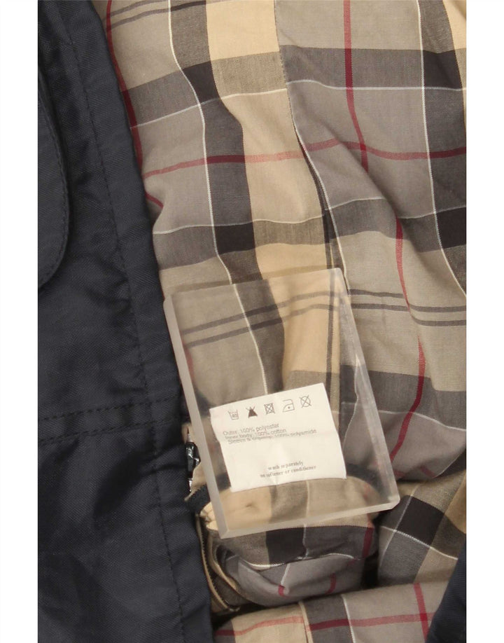 Barbour Womens Utility Jacket UK 10 Small Navy Blue Polyester