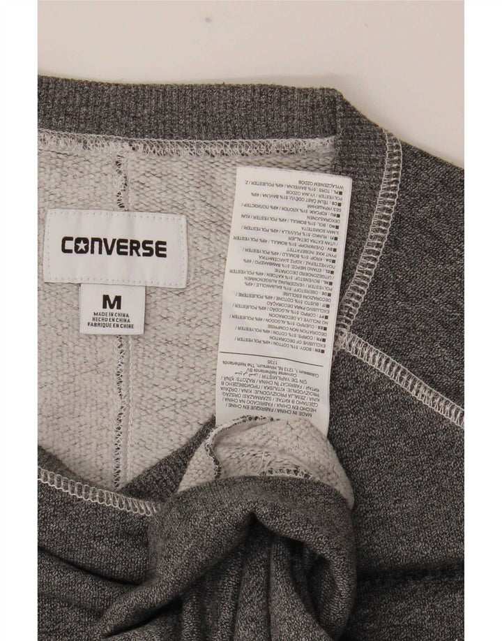 Converse Mens Graphic Sweatshirt Jumper Medium Grey Cotton