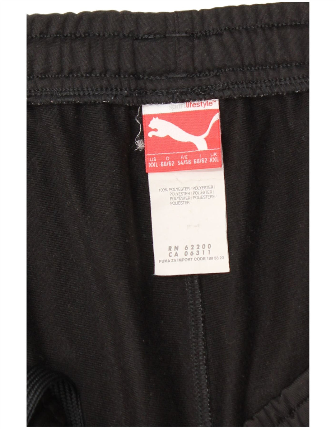 Puma Mens Tracksuit Trousers 2XL  Black Polyester