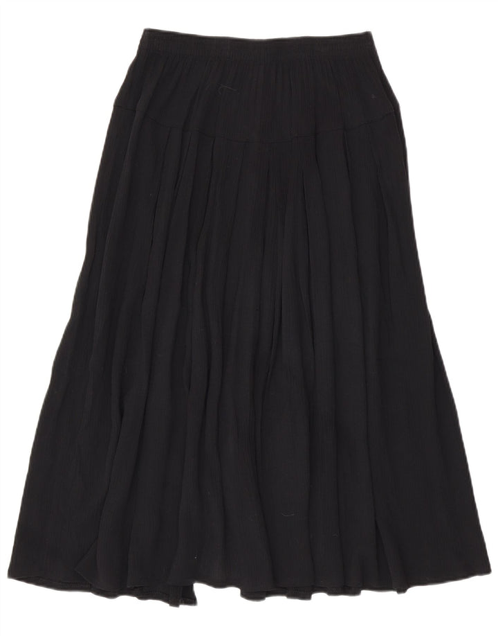 Vintage Womens A-Line Skirt Large W32 Black Viscose