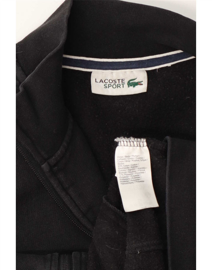 Lacoste Mens Tracksuit Top Jacket Medium Black Cotton