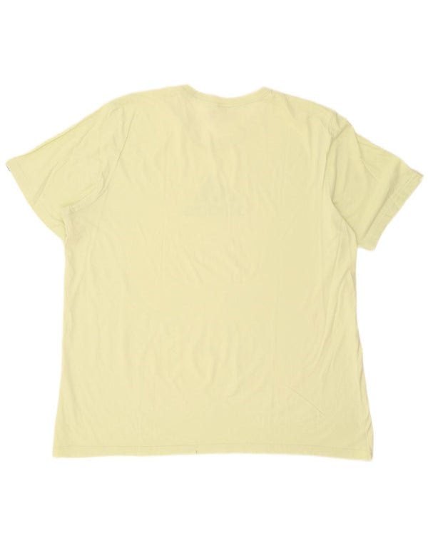 Adidas Mens Graphic T-Shirt Top 2XL Yellow Cotton