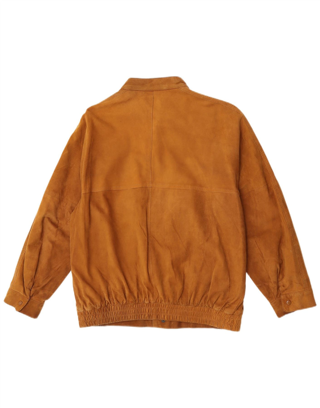 Vintage Mens Suede Bomber Jacket UK 36 Small Beige