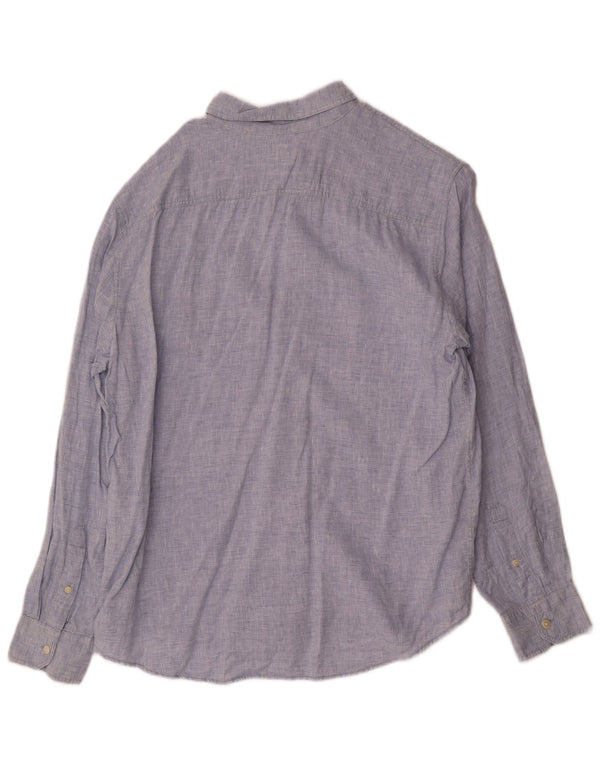 Levi's Mens Standard Shirt Large Blue Linen