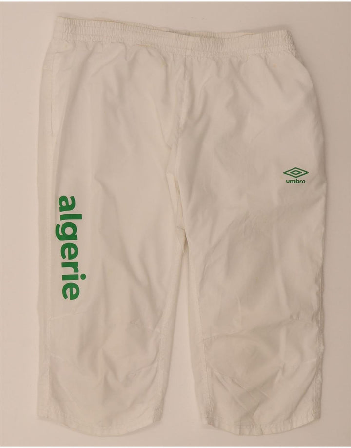 Umbro Mens Graphic Bermuda Sport Shorts 2XL White Polyester