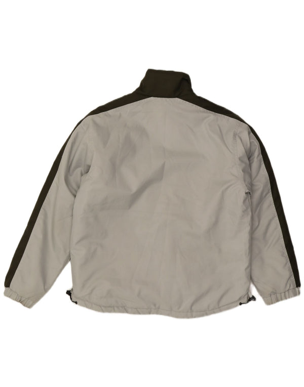 KAPPA Mens Windbreaker Jacket UK 38 Medium Grey Colourblock Polyester