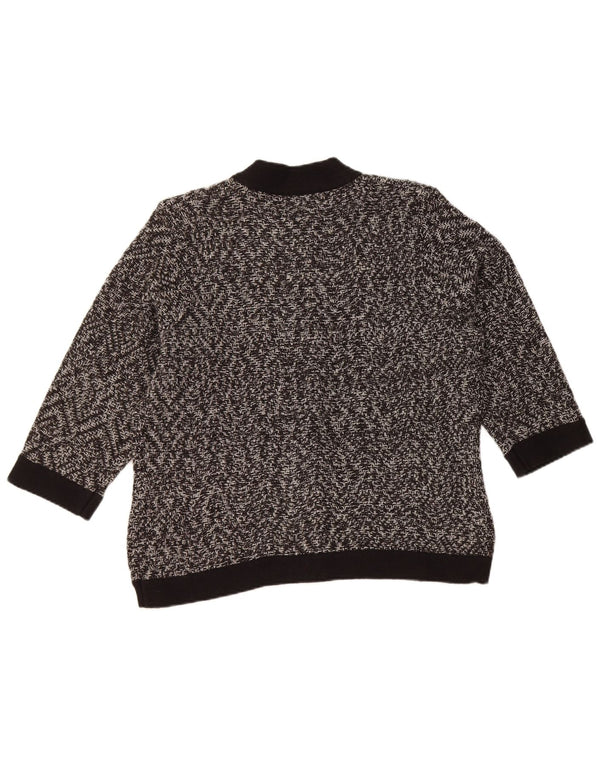 Marks & Spencer Womens Cardigan Sweater UK 14 Large Black Flecked