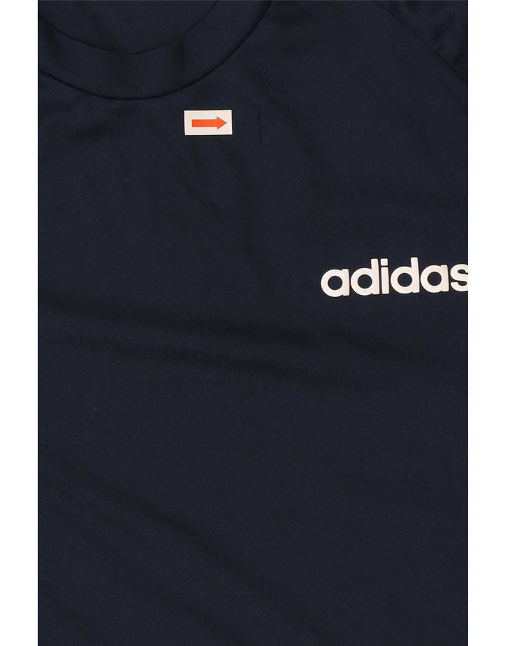 Adidas Mens Climalite T-Shirt Top Medium Navy Blue Polyester