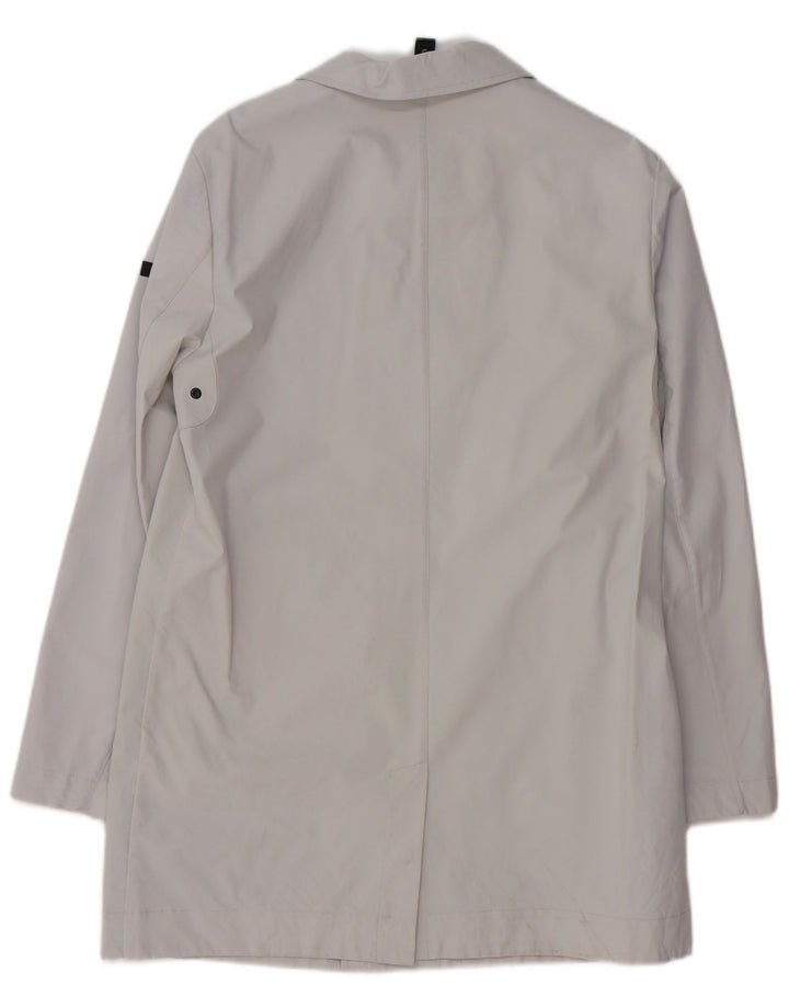 VINTAGE Womens Overcoat UK 16 Large Grey Polyester Vintage Vintage and Second-Hand Vintage from Messina Hembry 