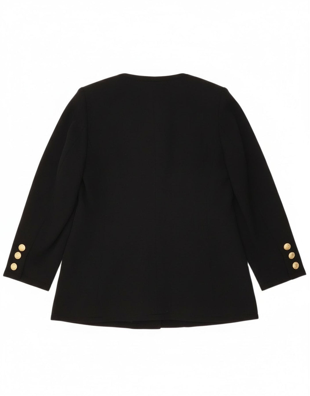 Luisa Spagnoli Womens 5 Button Blazer Jacket UK 12 Medium Black