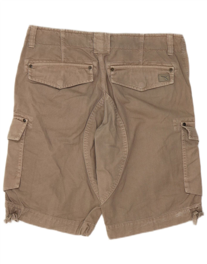 Diadora Mens Cargo Shorts IT 48 Medium W34  Beige Cotton