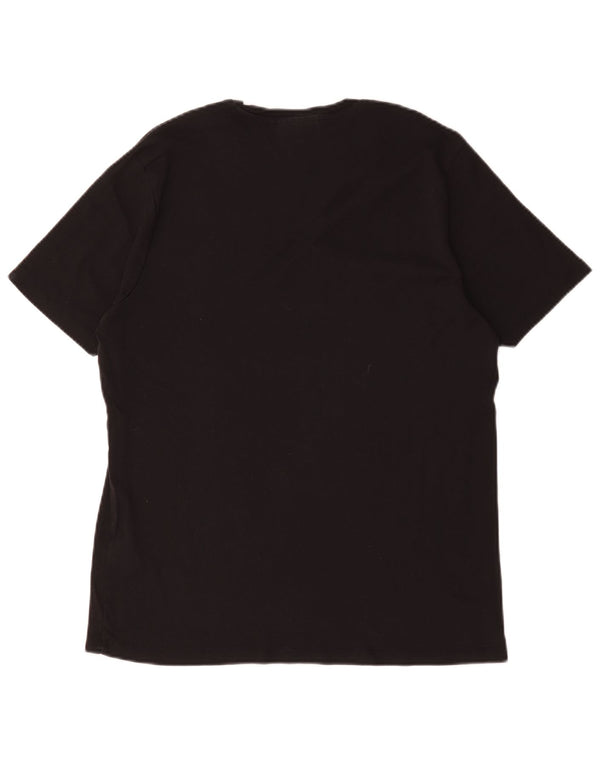 Hugo Boss Mens T-Shirt Top XL Black Cotton